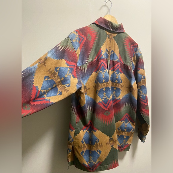 Vintage Jones New York tribal print zip over shirt - Picture 4 of 5